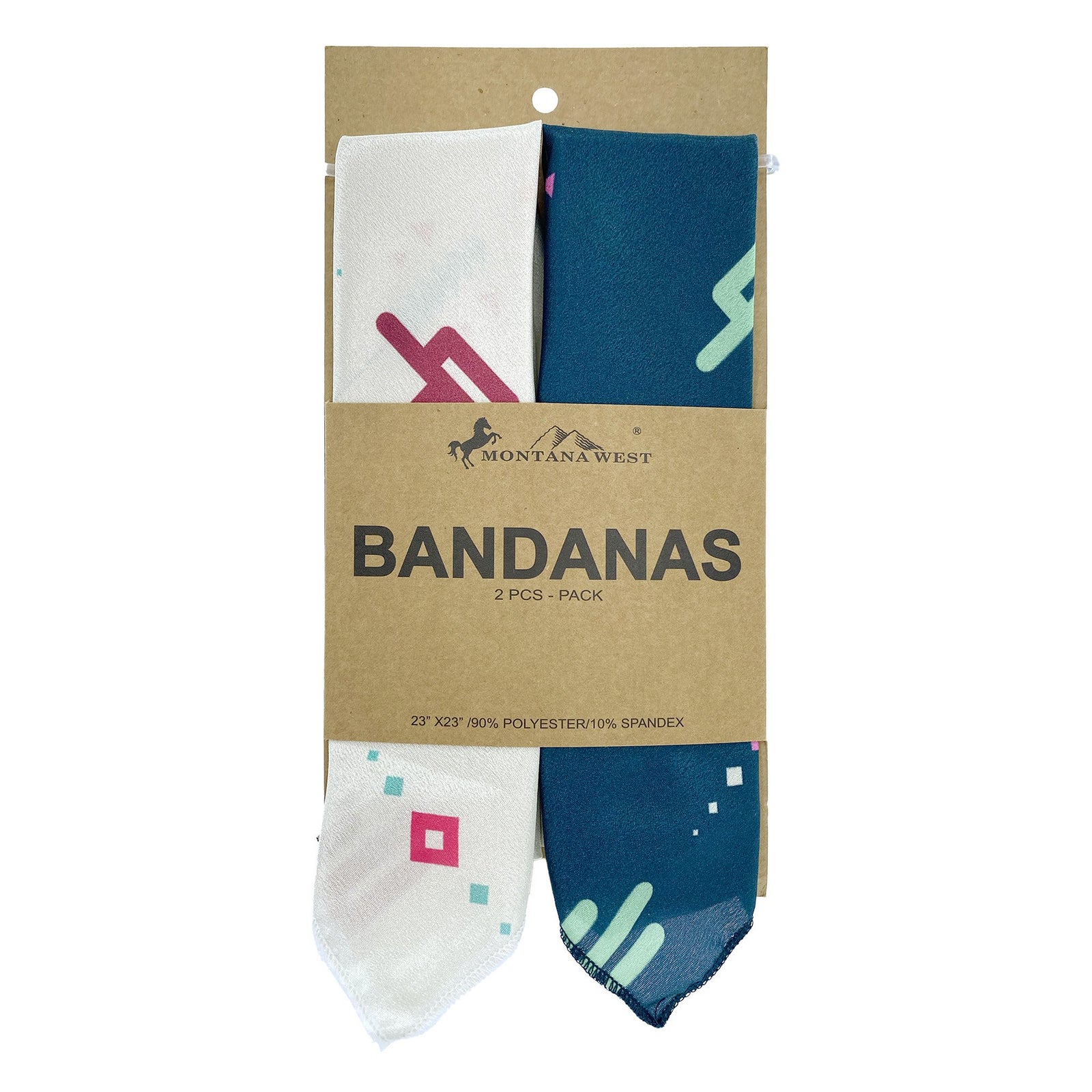 BDN03  American Bling Arrow Thunderbird Pattern Print Bandana- Assorted Colors (12 PCS)