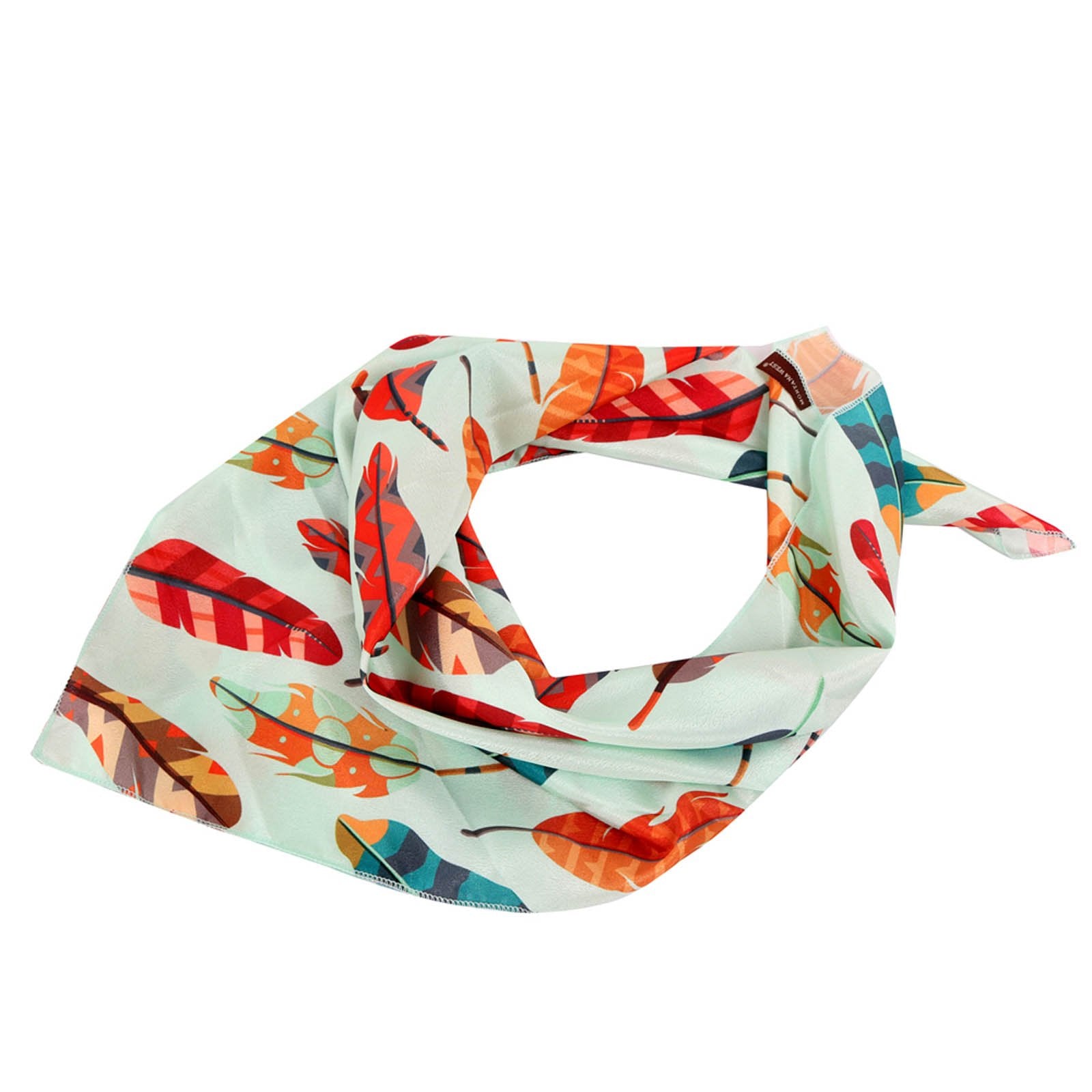 BDN04  American Bling Feather Pattern Print Bandana- Assorted Colors (12 PCS)