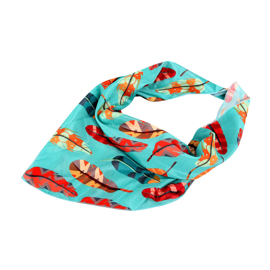 BDN04  American Bling Feather Pattern Print Bandana- Assorted Colors (12 PCS)