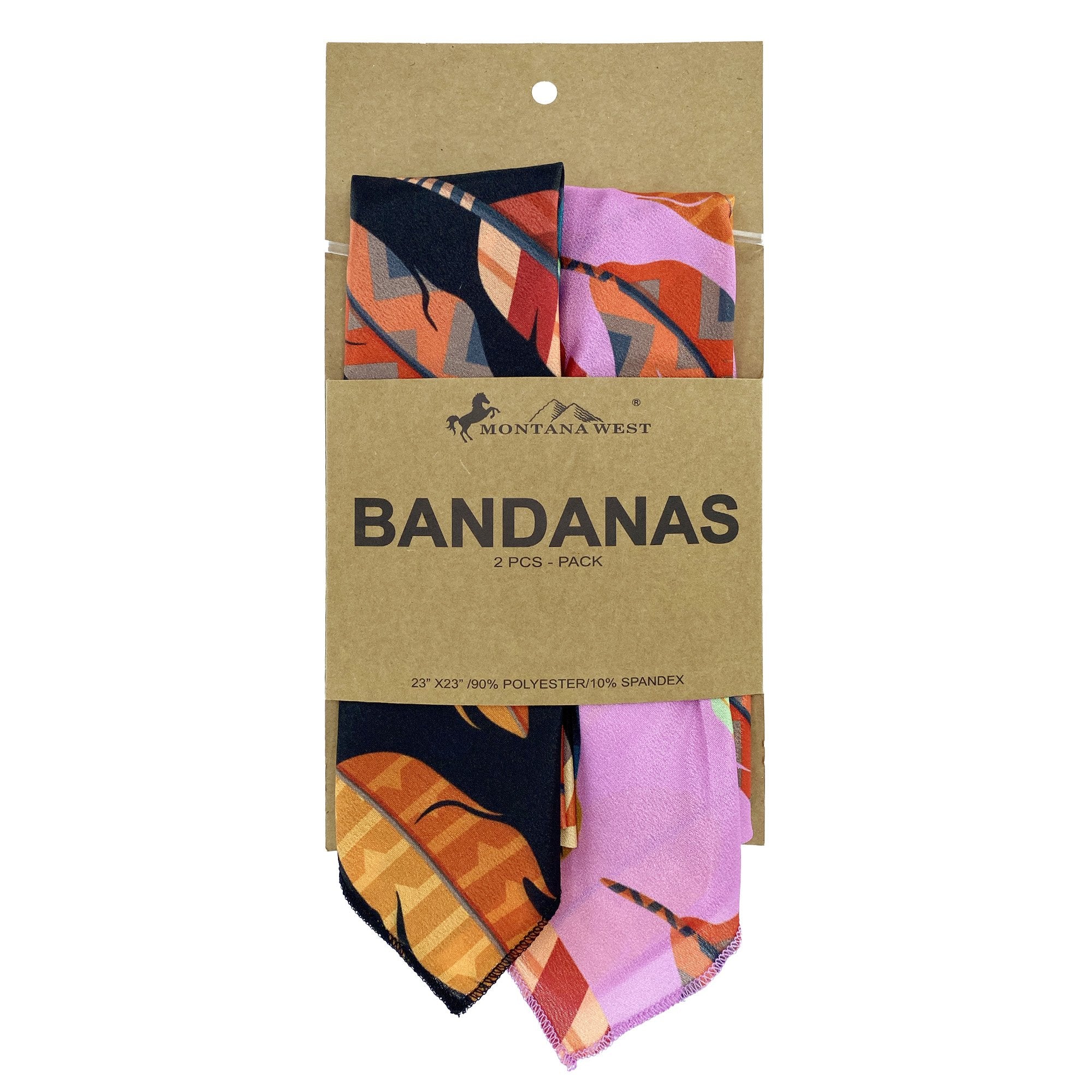BDN04  American Bling Feather Pattern Print Bandana- Assorted Colors (12 PCS)