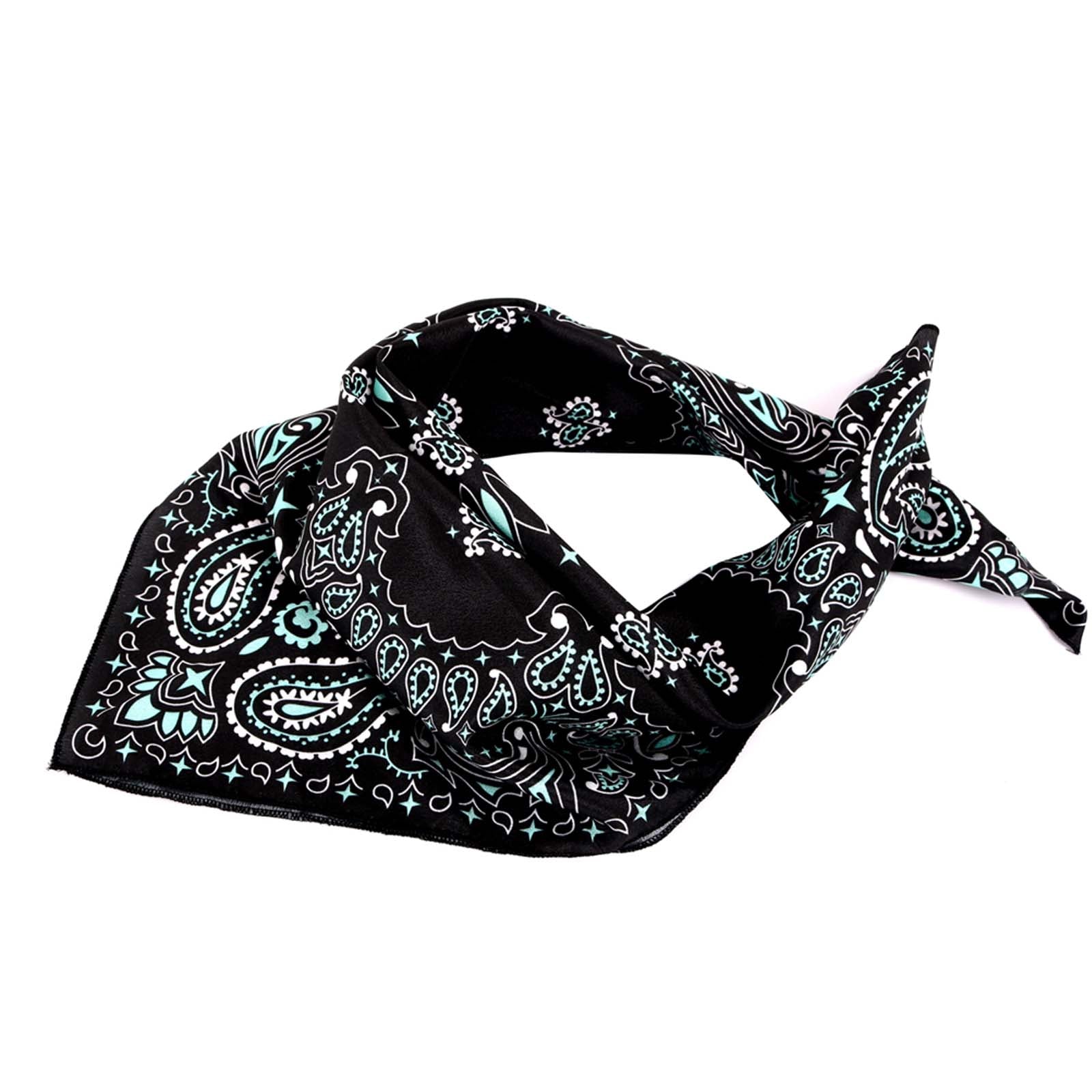 BDN05  American Bling Paisley Mandala Print Bandana- Assorted Colors (12 PCS)