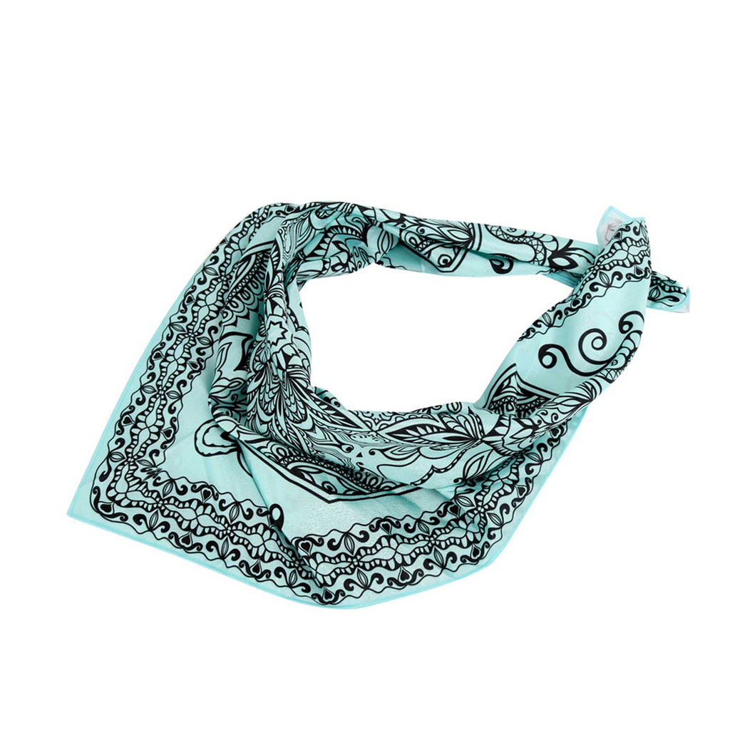 BDN06  American Bling Floral Mandala Print Bandana- Assorted Colors (12 PCS)