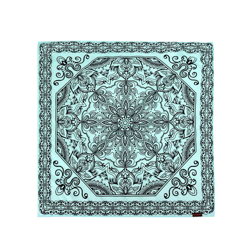 BDN06  American Bling Floral Mandala Print Bandana- Assorted Colors (12 PCS)