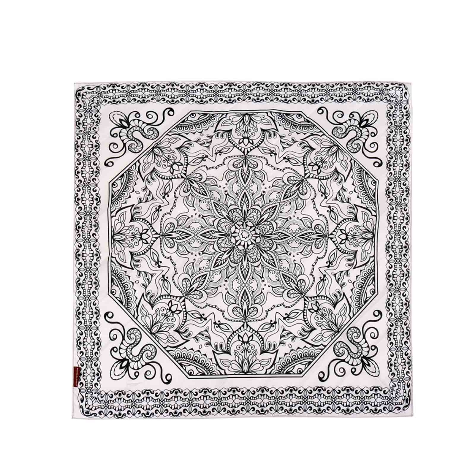 BDN06  American Bling Floral Mandala Print Bandana- Assorted Colors (12 PCS)