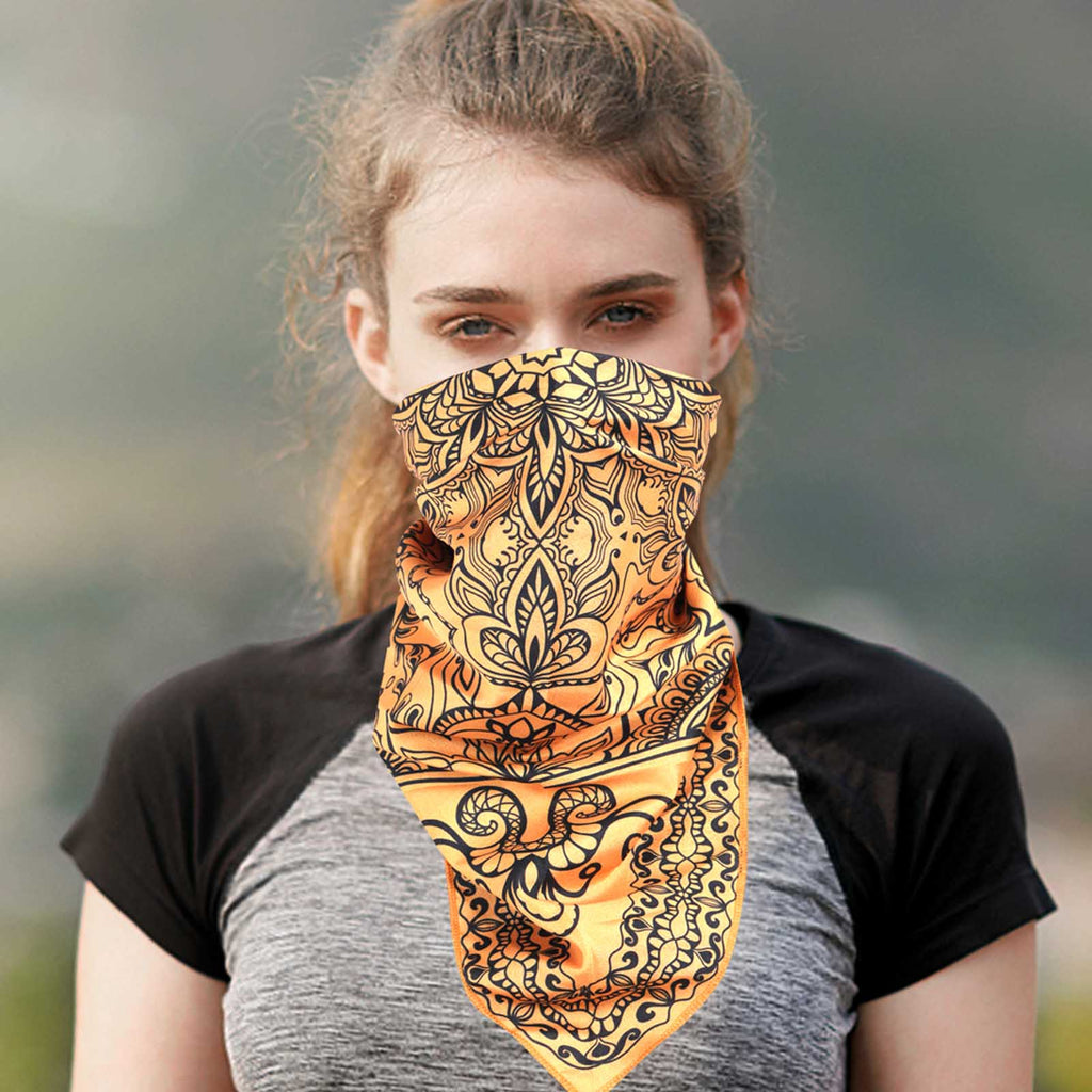 BDN06  American Bling Floral Mandala Print Bandana- Assorted Colors (12 PCS)