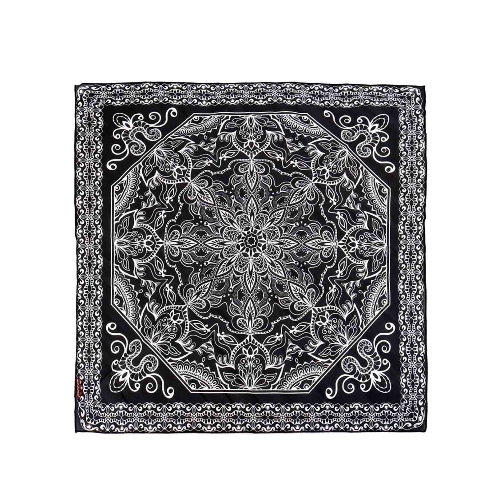 BDN06  American Bling Floral Mandala Print Bandana- Assorted Colors (12 PCS)