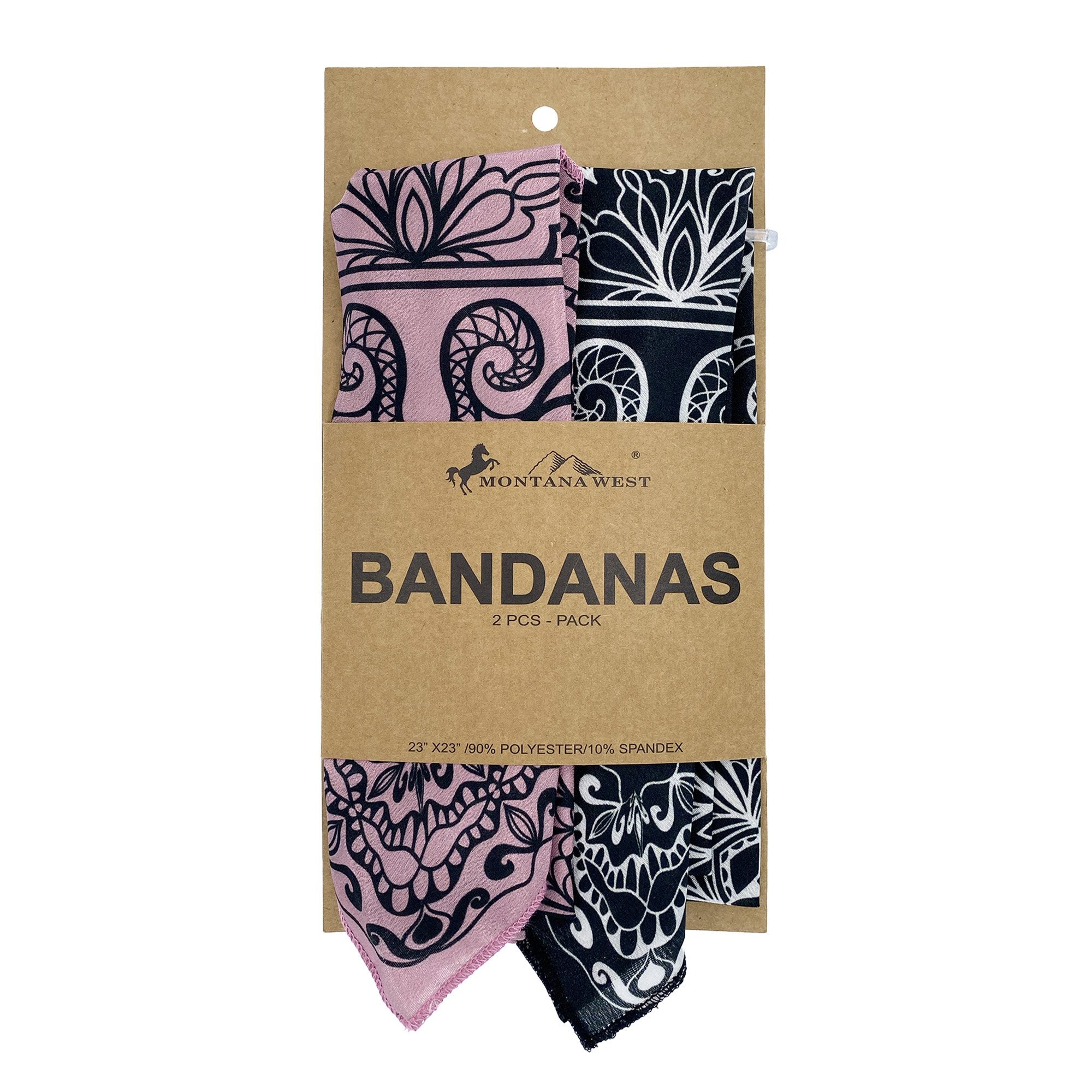 BDN06  American Bling Floral Mandala Print Bandana- Assorted Colors (12 PCS)