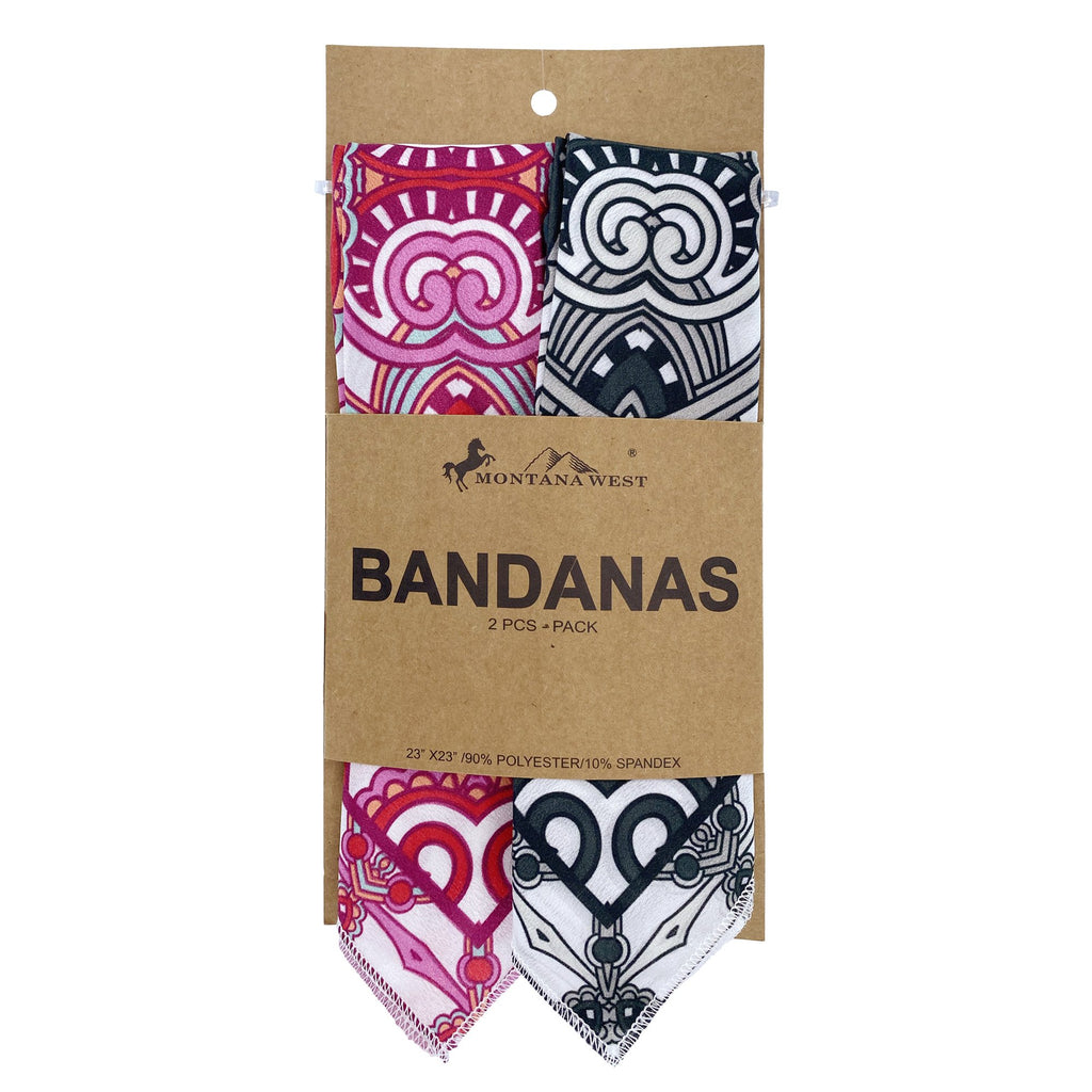 BDN07  American Bling Mandala Print Bandana- Assorted Colors (12 PCS)