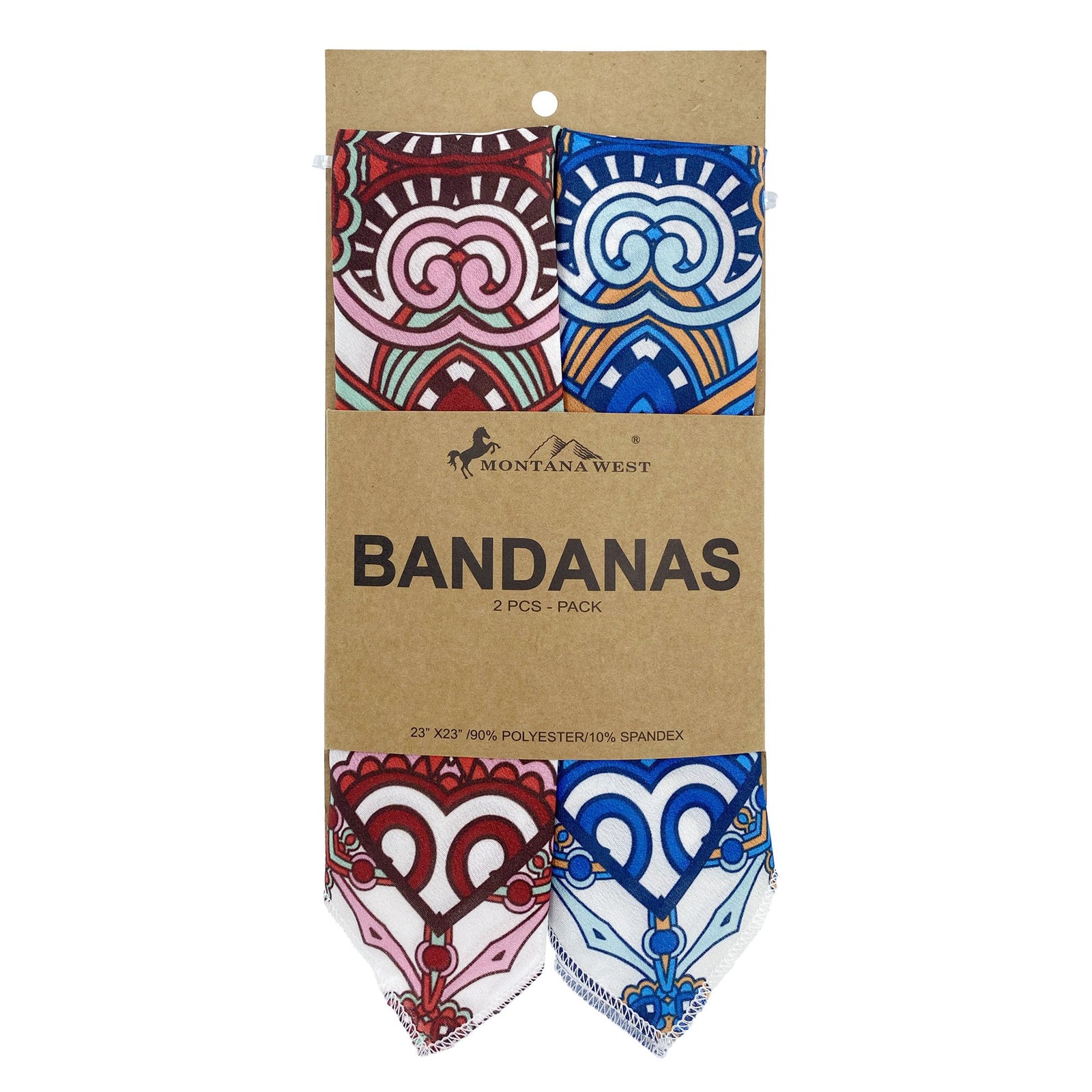 BDN07  American Bling Mandala Print Bandana- Assorted Colors (12 PCS)