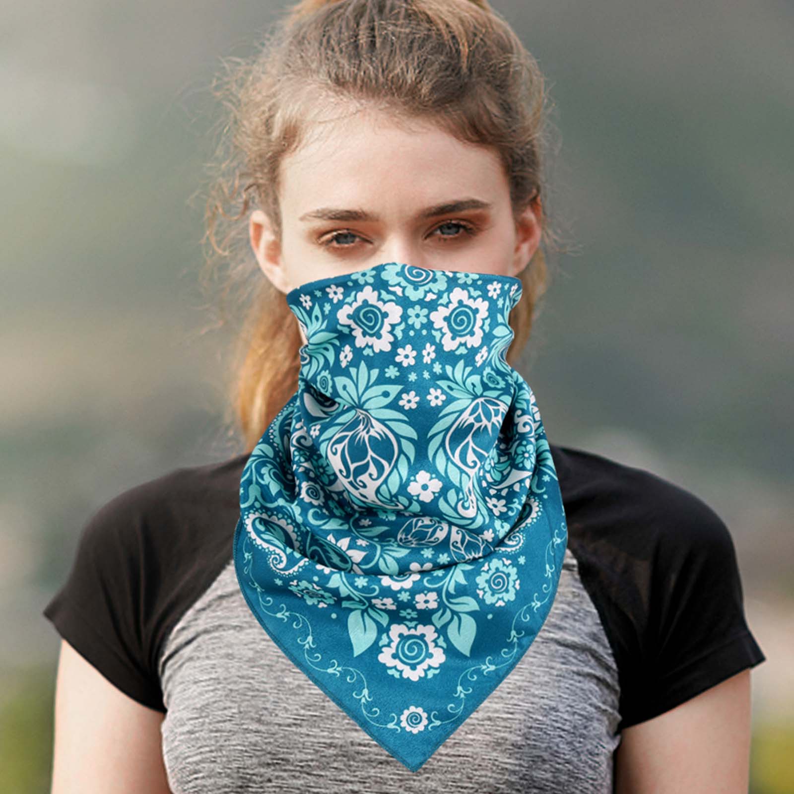 BDN08  American Bling Paisley Mandala Print Bandana - Assorted Colors (12 PCS)