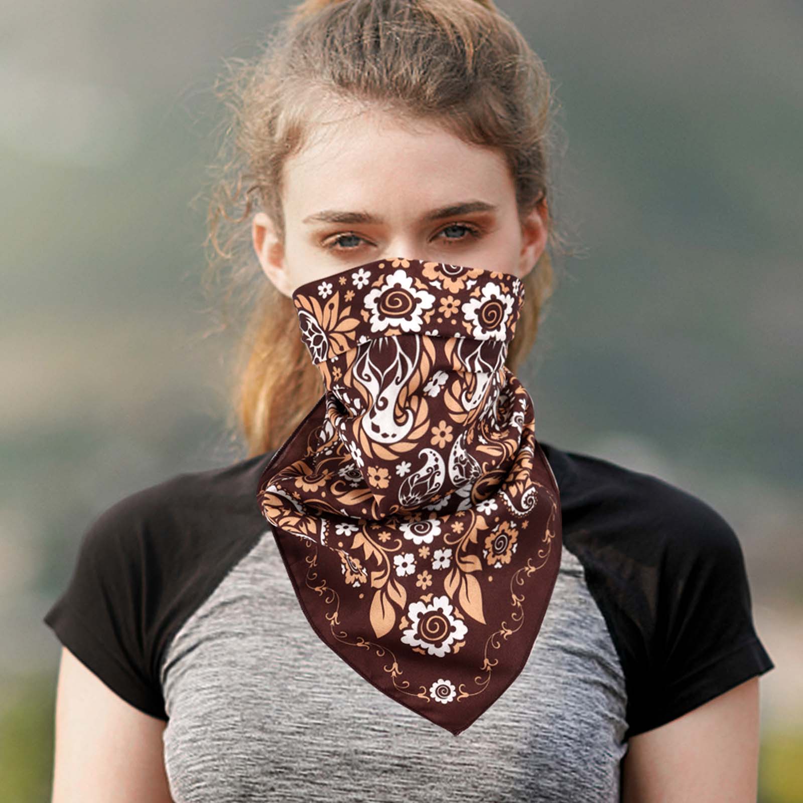 BDN08  American Bling Paisley Mandala Print Bandana - Assorted Colors (12 PCS)