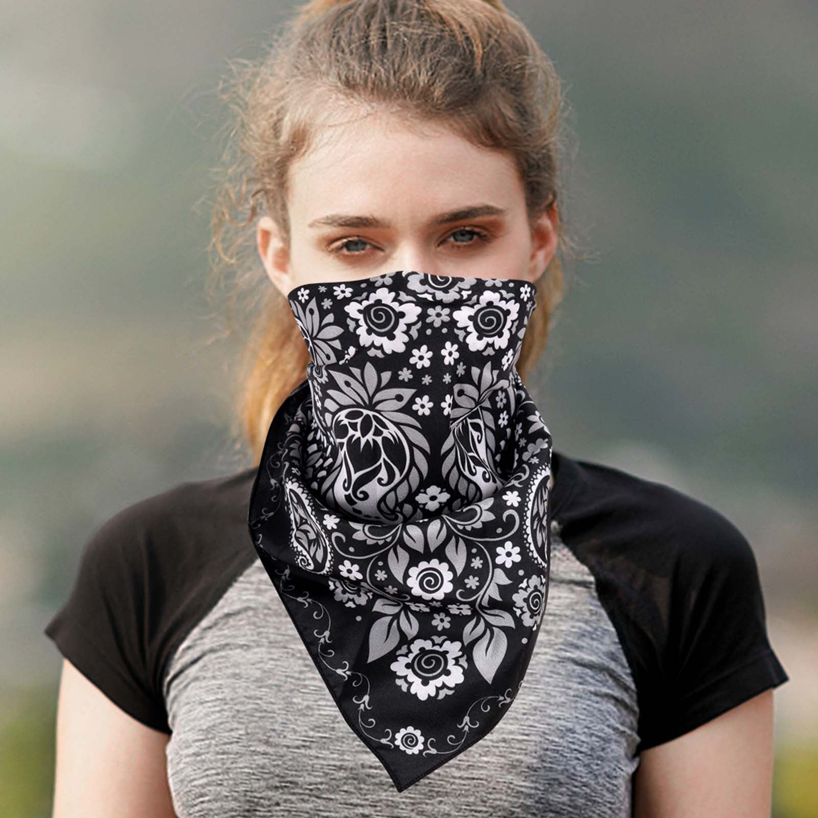 BDN08  American Bling Paisley Mandala Print Bandana - Assorted Colors (12 PCS)
