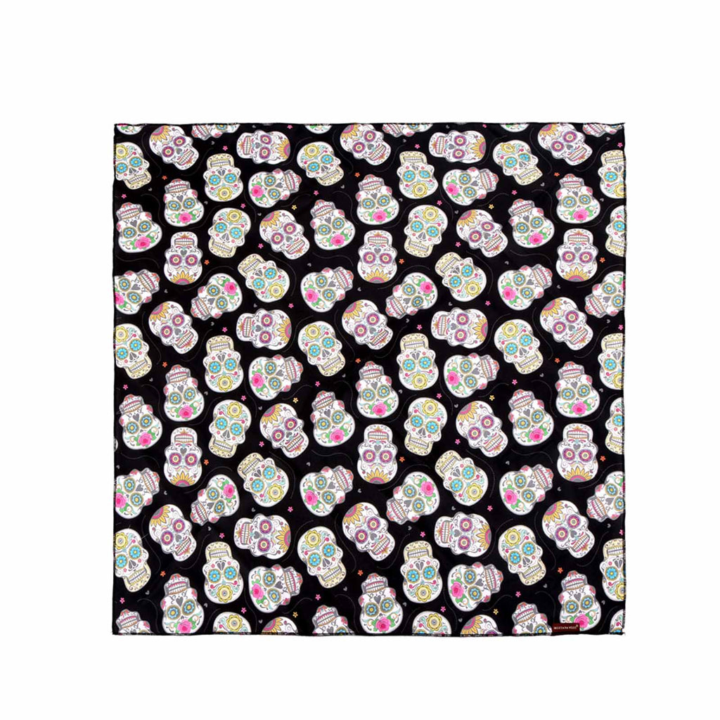 BDN09  American Bling Sugar Skull Print Bandana- Assorted Colors (12 PCS)