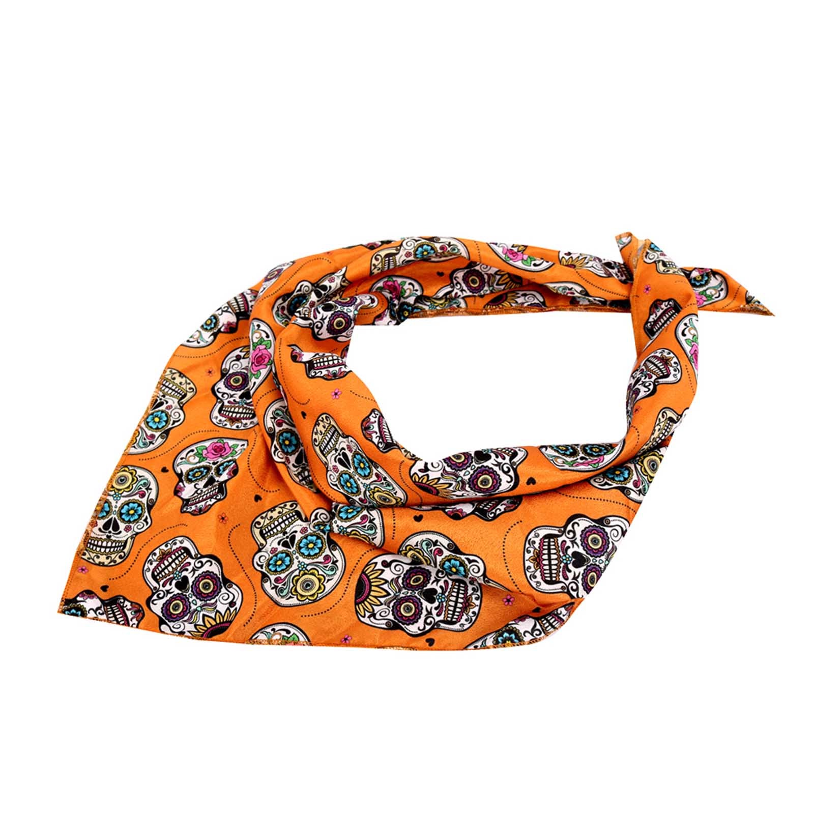 BDN09  American Bling Sugar Skull Print Bandana- Assorted Colors (12 PCS)