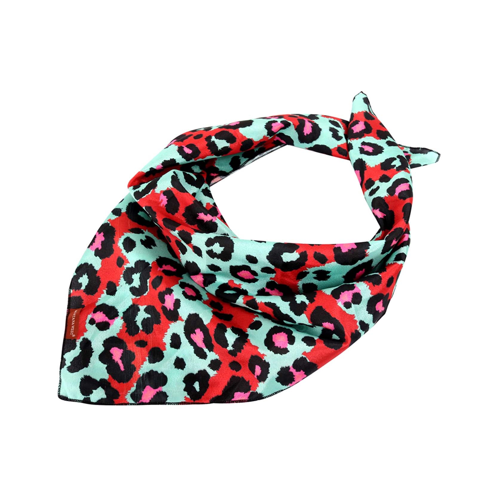 BDN10  American Bling Leopard Print Bandana- Assorted Colors (12 PCS)