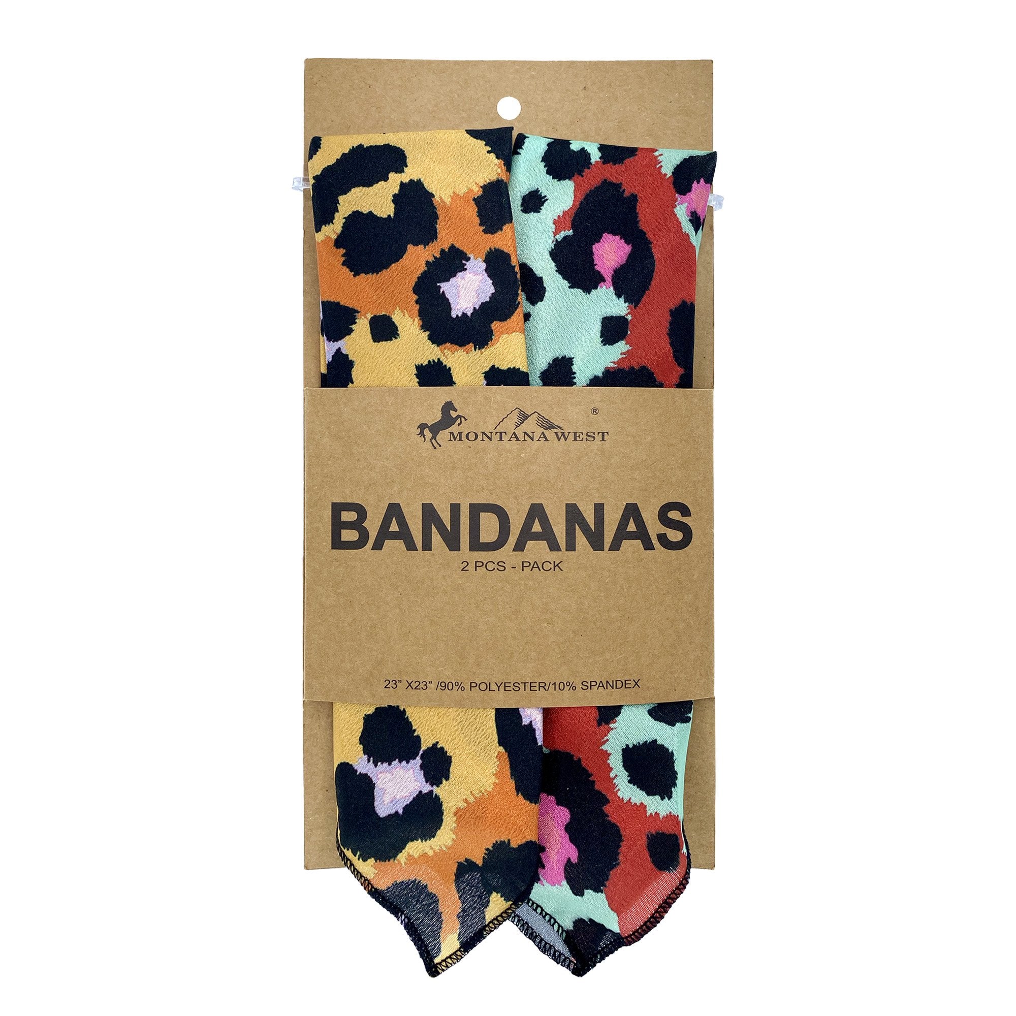 BDN10  American Bling Leopard Print Bandana- Assorted Colors (12 PCS)