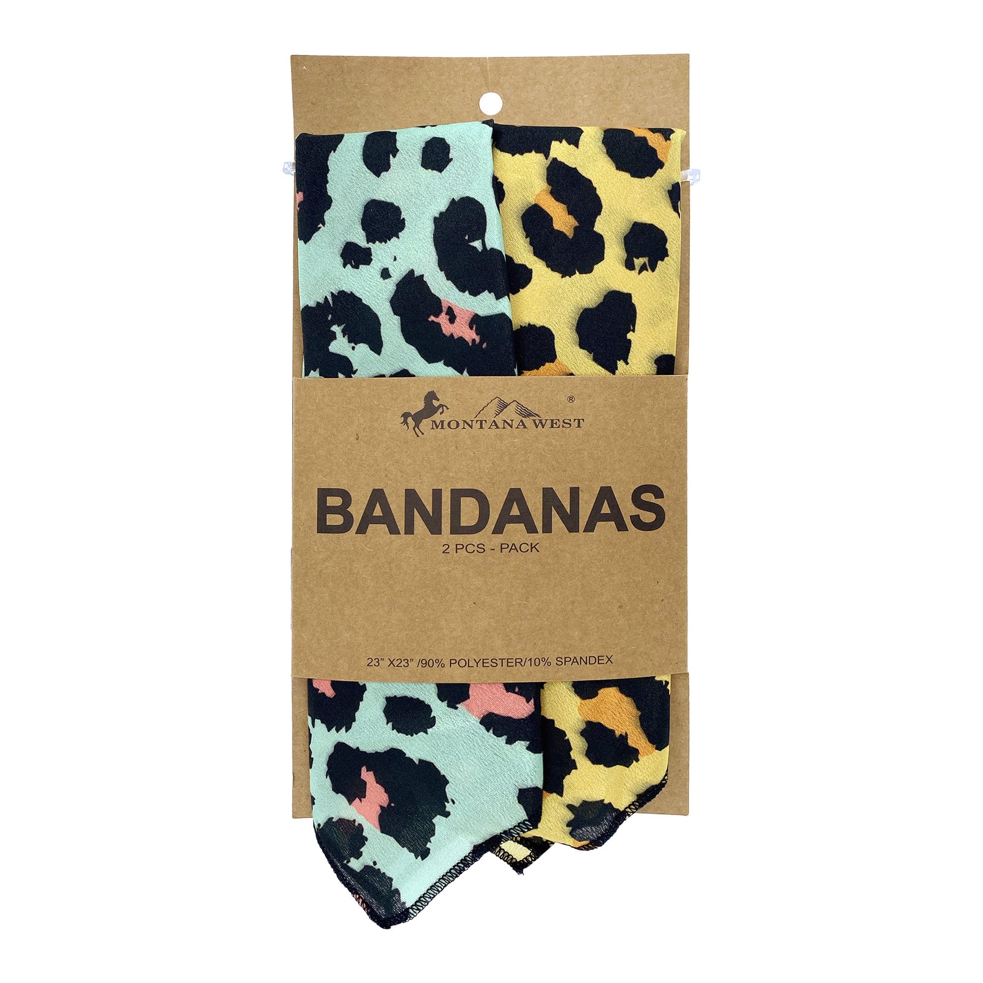 BDN10  American Bling Leopard Print Bandana- Assorted Colors (12 PCS)