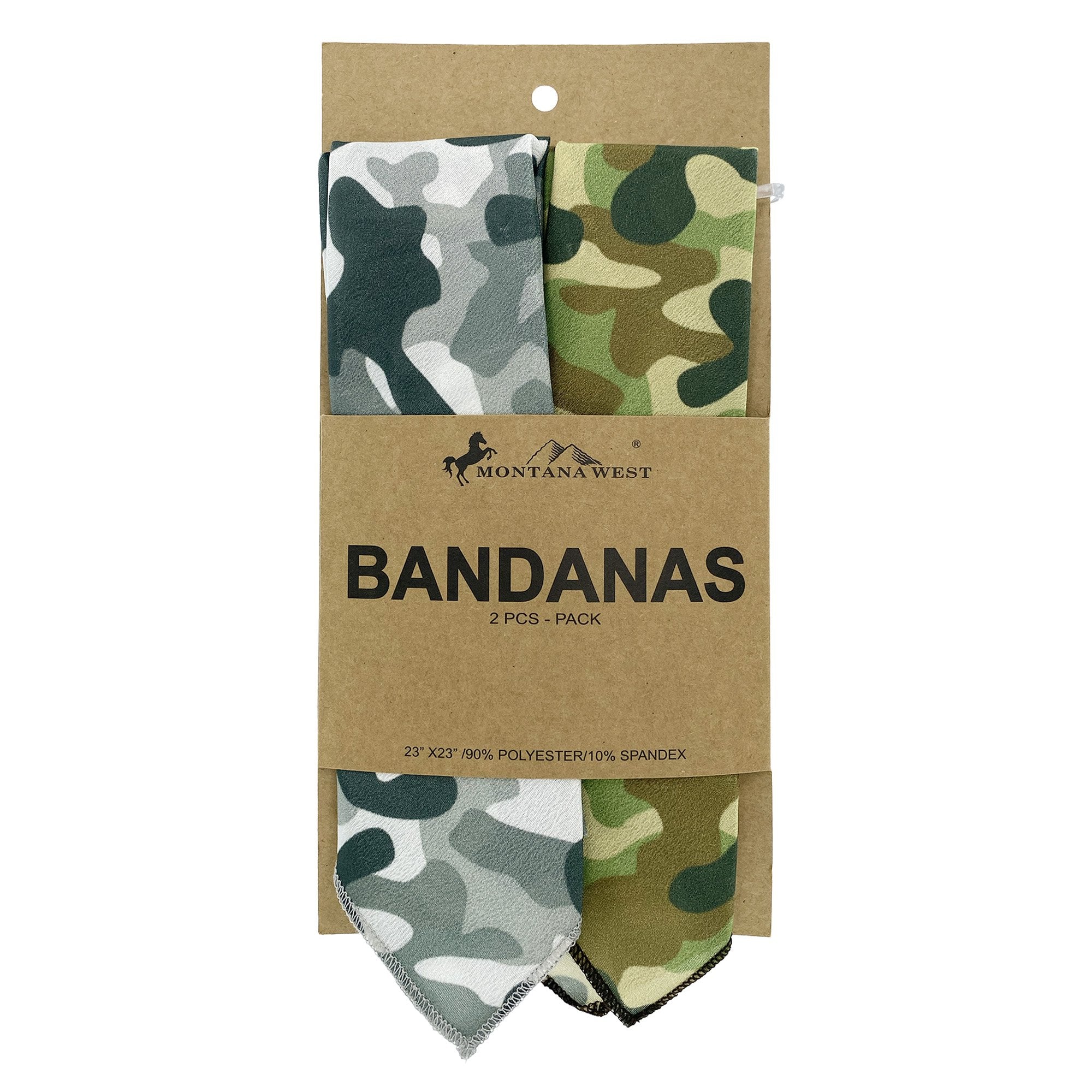 BDN12  American Bling Camo Print Bandana - Assorted Colors (12 PCS)