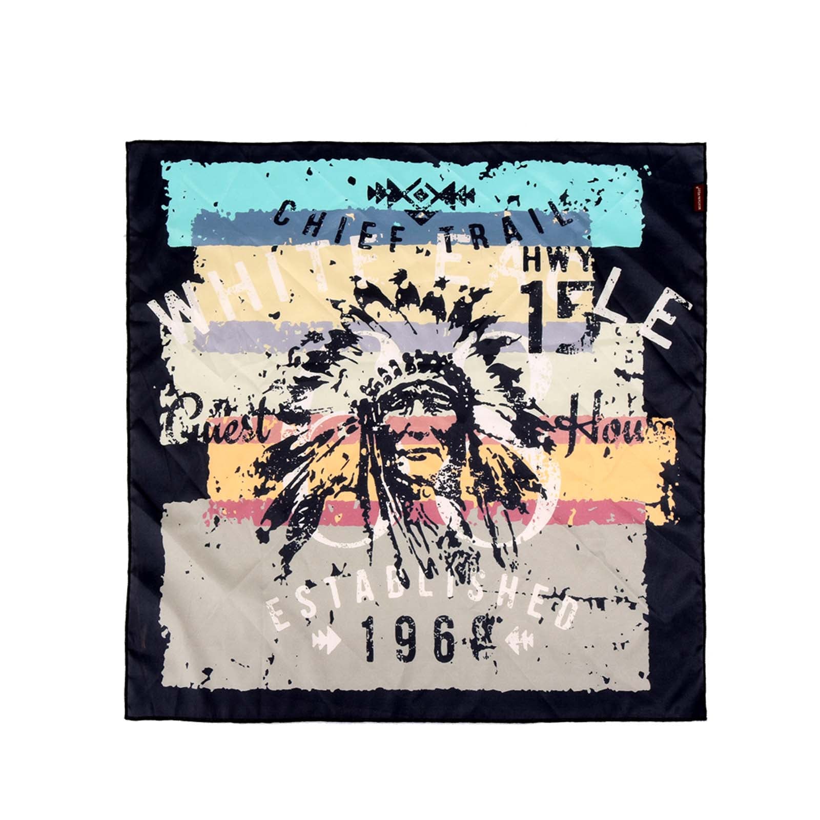 BDN13  American Bling Indian Chief Print Bandana - Assorted Colors (12 PCS)