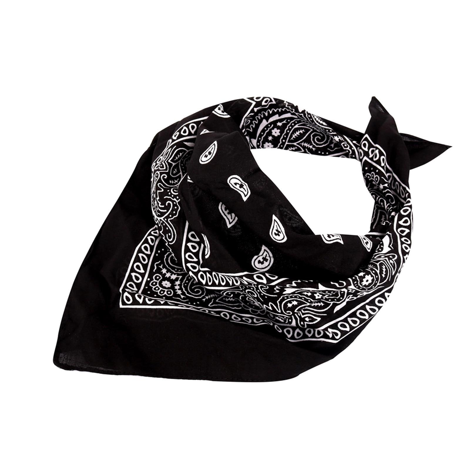 BDN14-02  American Bling  Bandana Paisley Print - Black & Red (12 PCS)