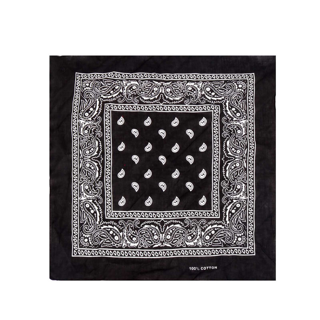2 PCS Bandanas for Women Men, Multi-Purpose Scarf with Western Print Bandana Headband Scarf Headwear- Black & White