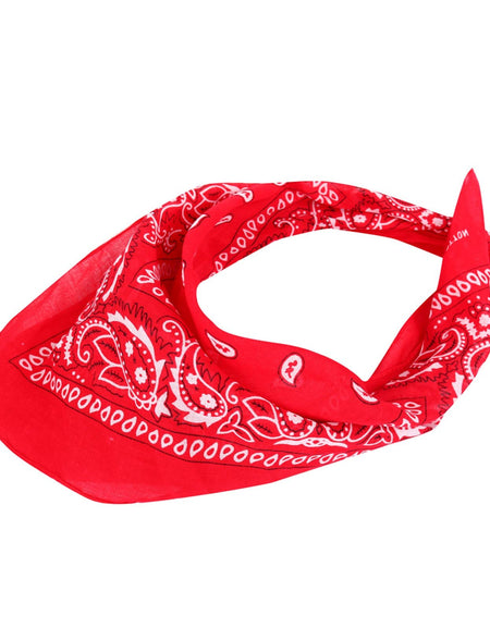 BDN14-02  American Bling  Bandana Paisley Print - Black & Red (12 PCS)
