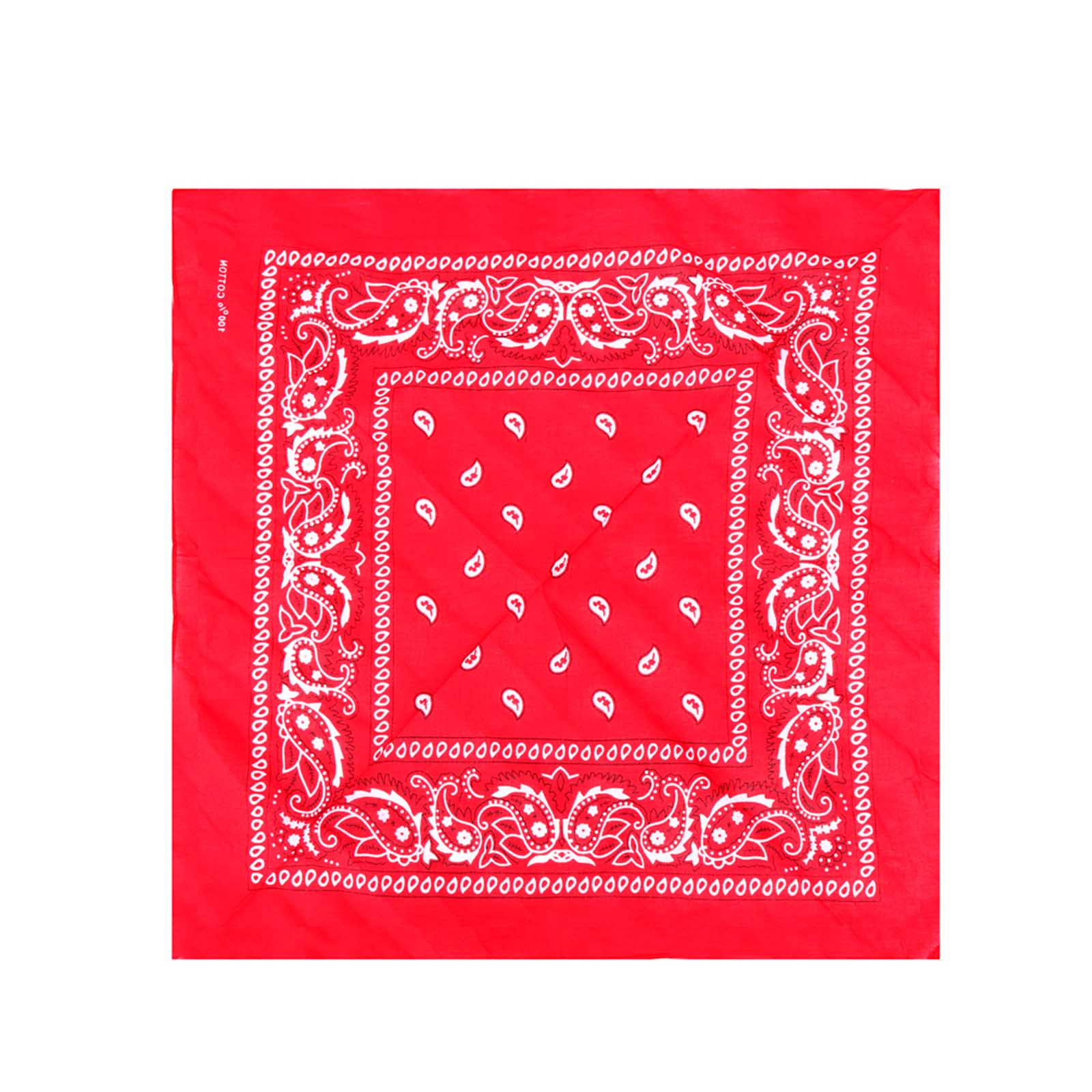 2 PCS Bandanas for Women Men, Multi-Purpose Scarf with Western Print Bandana Headband Scarf Headwear- Black & Red