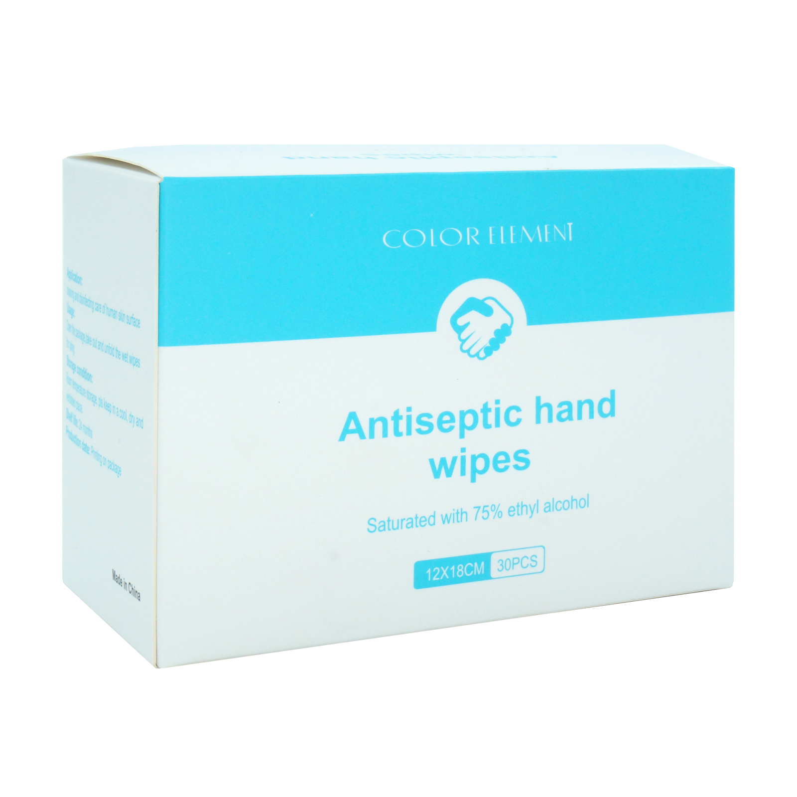 WP30  Individual Wrapped Antibacterial Wipes 75% Alcohol (30 Count)/Box