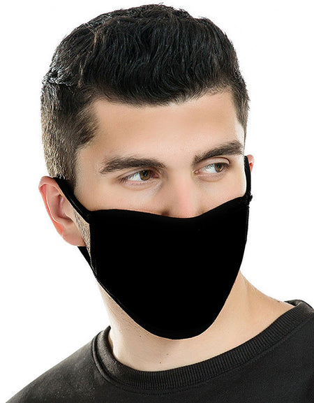 FCM-001L  American Bling Solid Color Fabric Face Mask Double Layer Large Size (1Pcs Pack)