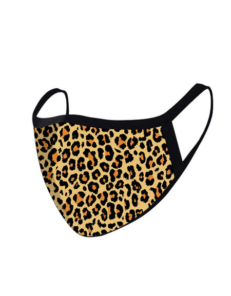 SFCM-002 Leopard Print Fabric Face Mask Double Layer -2Pcs