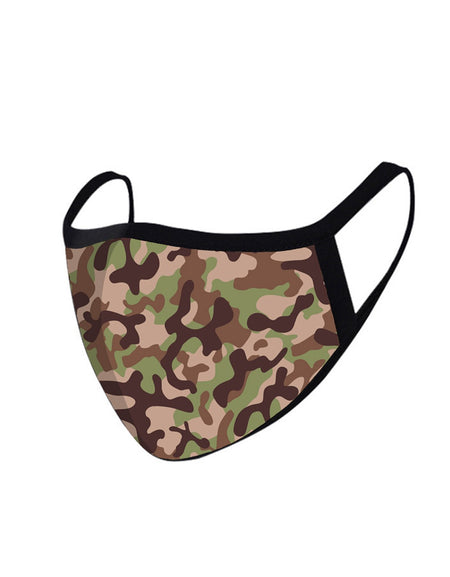 FCM-003 Camo Print Fabric Face Mask Double Layer Set of 2