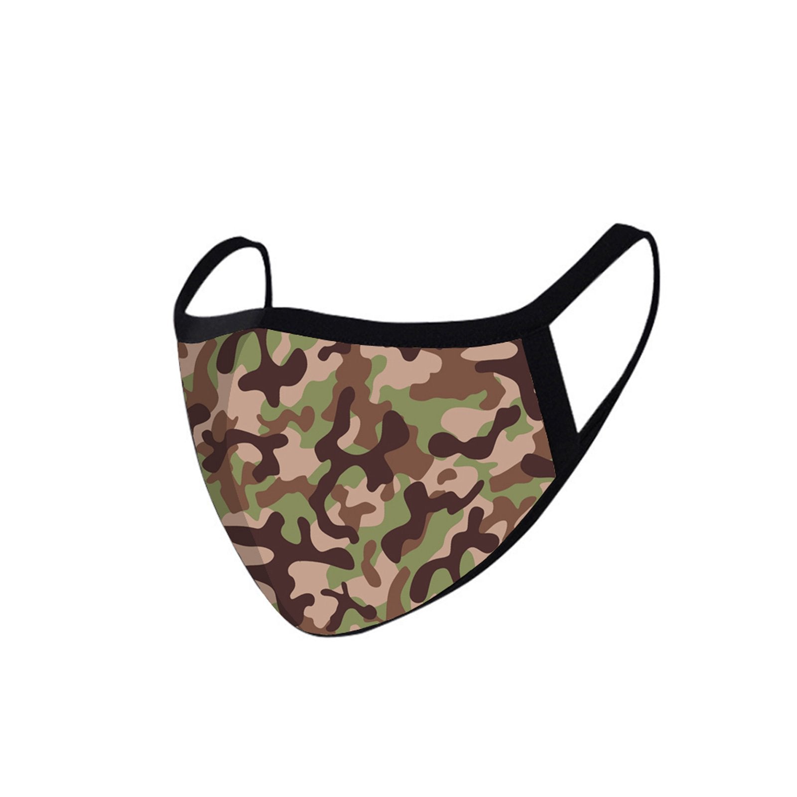 FCM-003 Camo Print Fabric Face Mask Double Layer Set of 2