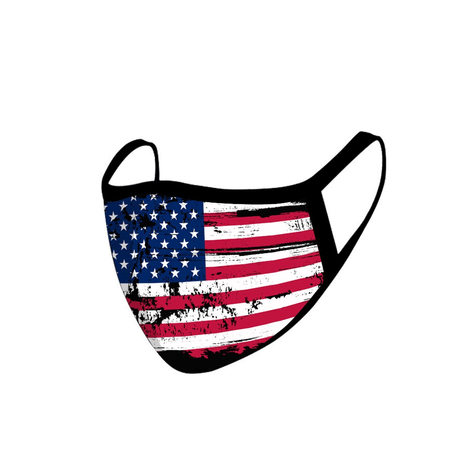 SFCM-017 American Bling Single Piece Pack US Flag Fabric Face Mask Double Layer 1PCs