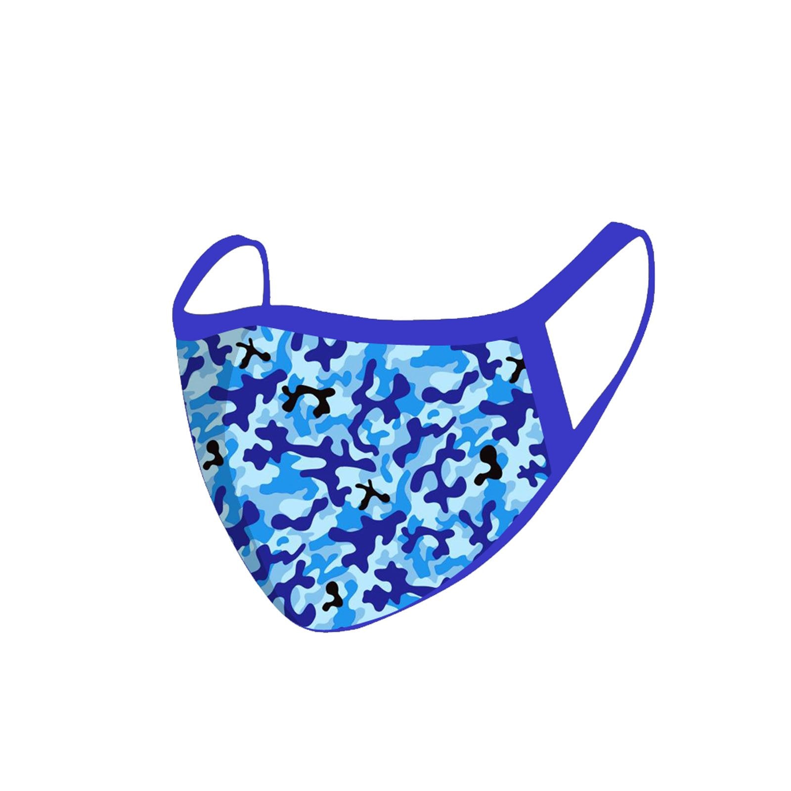 FCM-025A Camo Print Fabric Face Mask Double Layer Set of 2