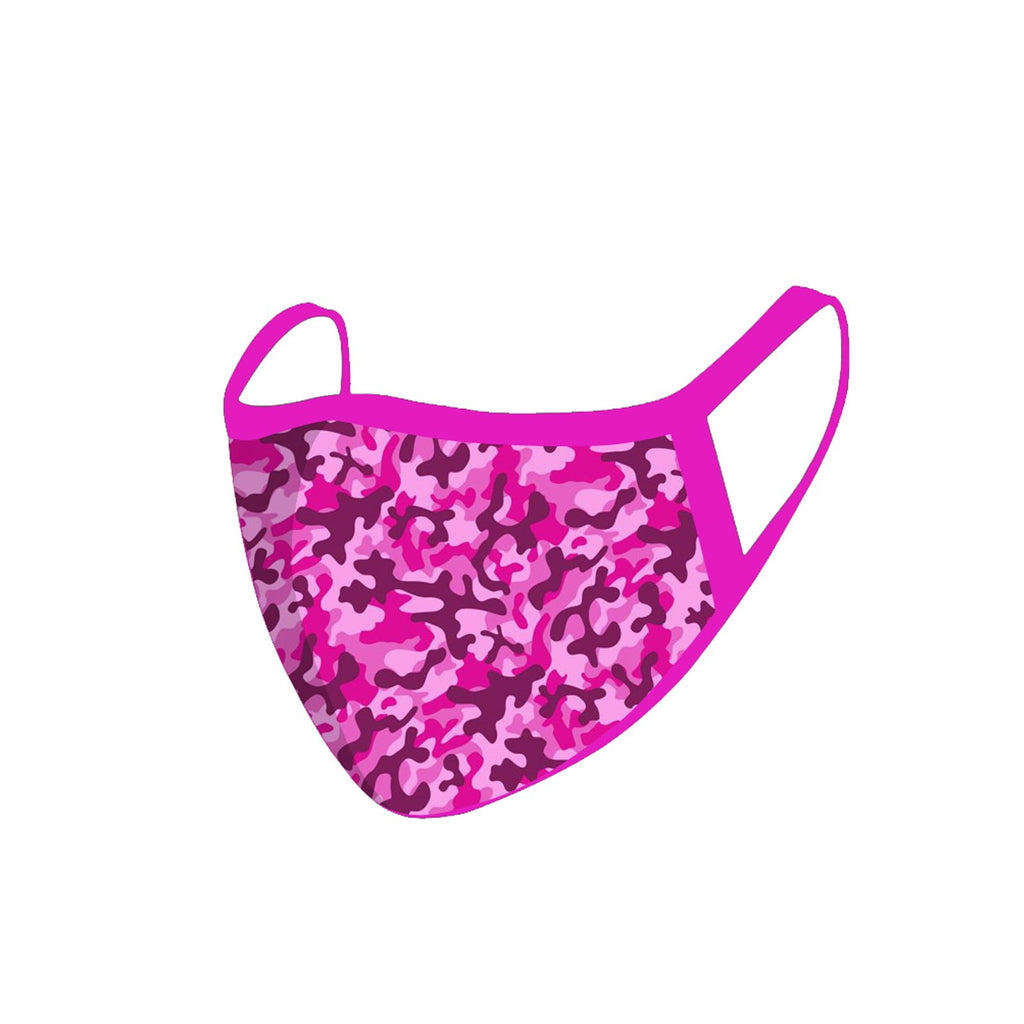FCM-025A Camo Print Fabric Face Mask Double Layer Set of 2