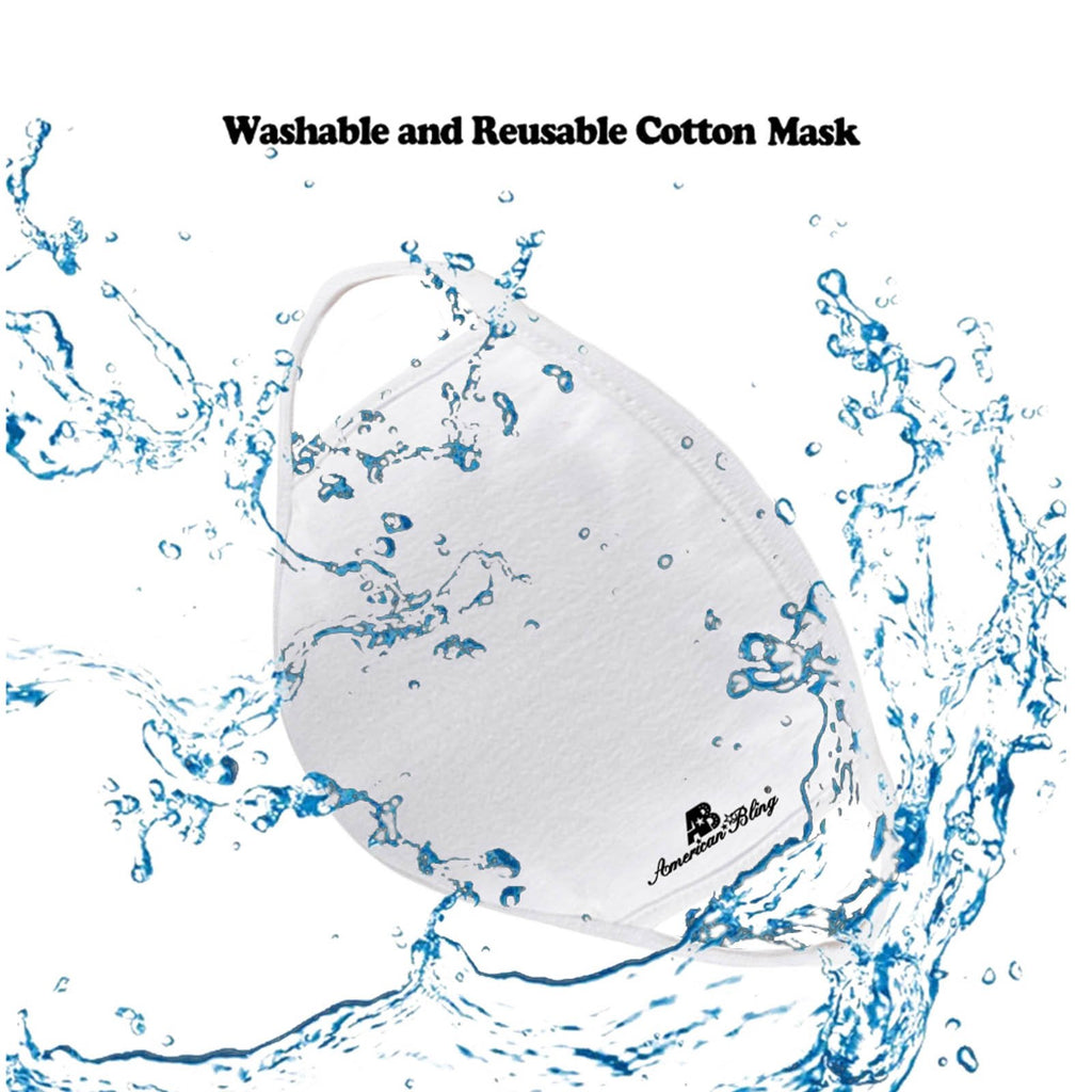 FCM-039 American Bling Fabric Face Mask Double Layer with Adjustable Nose Clip 1PC  Pack