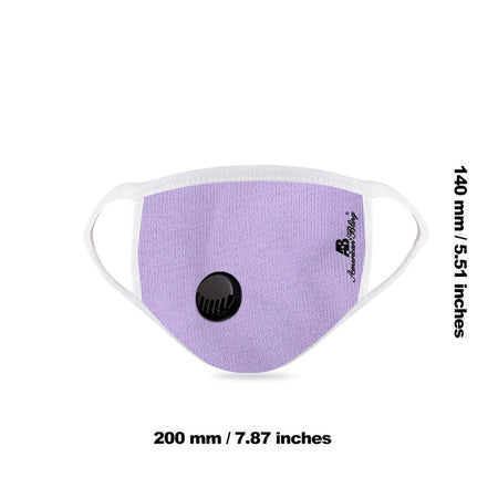 FCM-039R American Bling Single Breathing Valve Fabric Face Mask Double Layer with Adjustable Nose Clip 1PC Pack