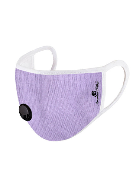 FCM-039R American Bling Single Breathing Valve Fabric Face Mask Double Layer with Adjustable Nose Clip 1PC Pack