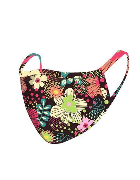 FCM-043 American Bling  Multi Color Floral Print Cloth face Mask 1Pcs Pack
