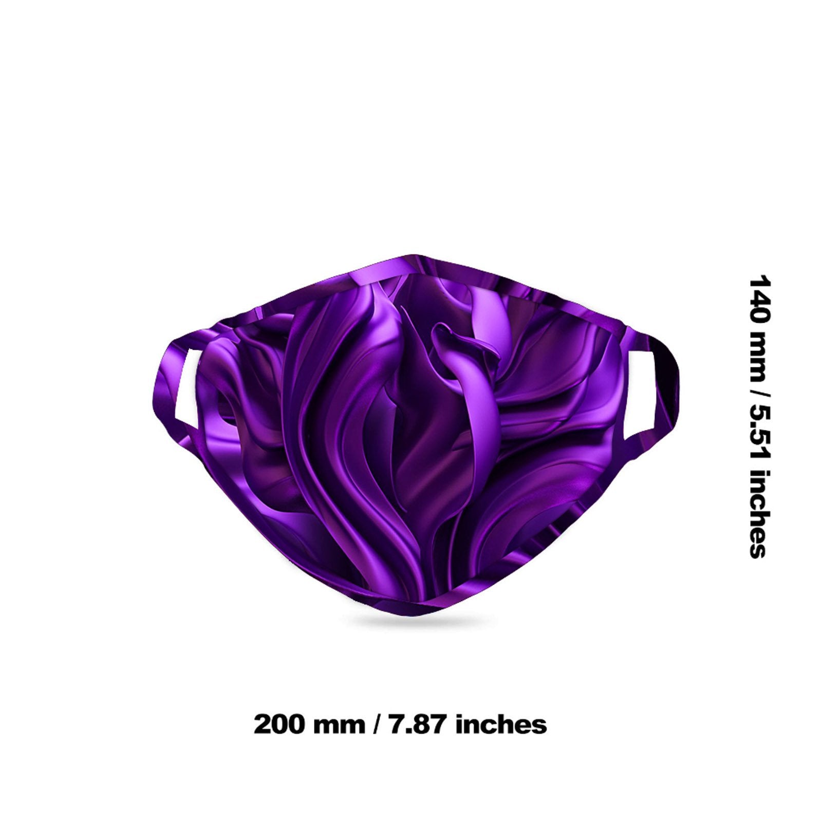 FCM-047 American Bling Purple Pattern Cloth face Mask 1Pcs