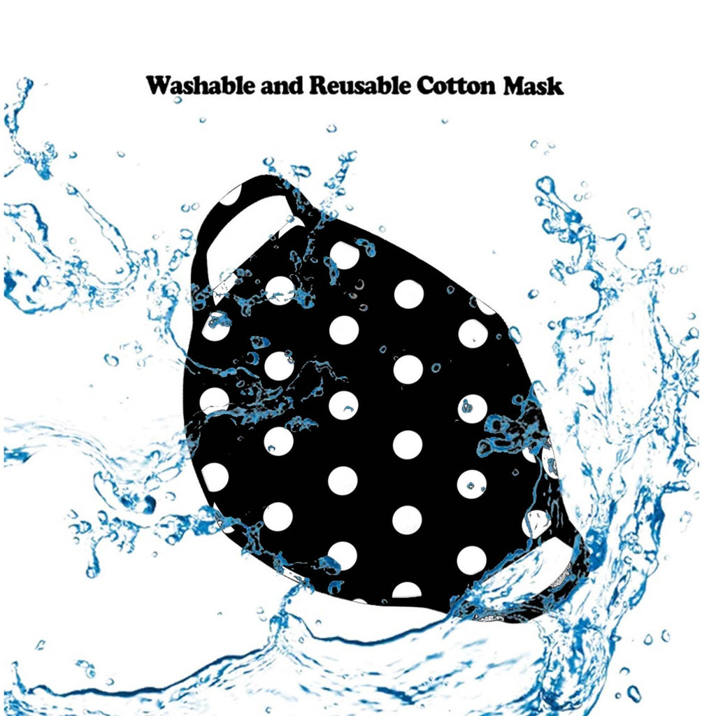 FCM-050 American Bling Black Polka Dot Face Mask 1Pcs
