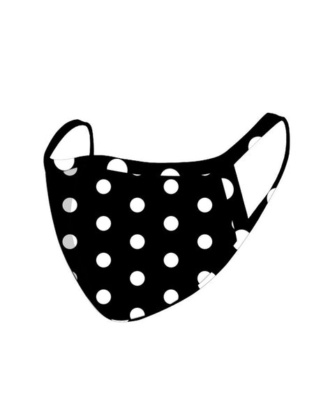 FCM-050 American Bling Black Polka Dot Face Mask 1Pcs