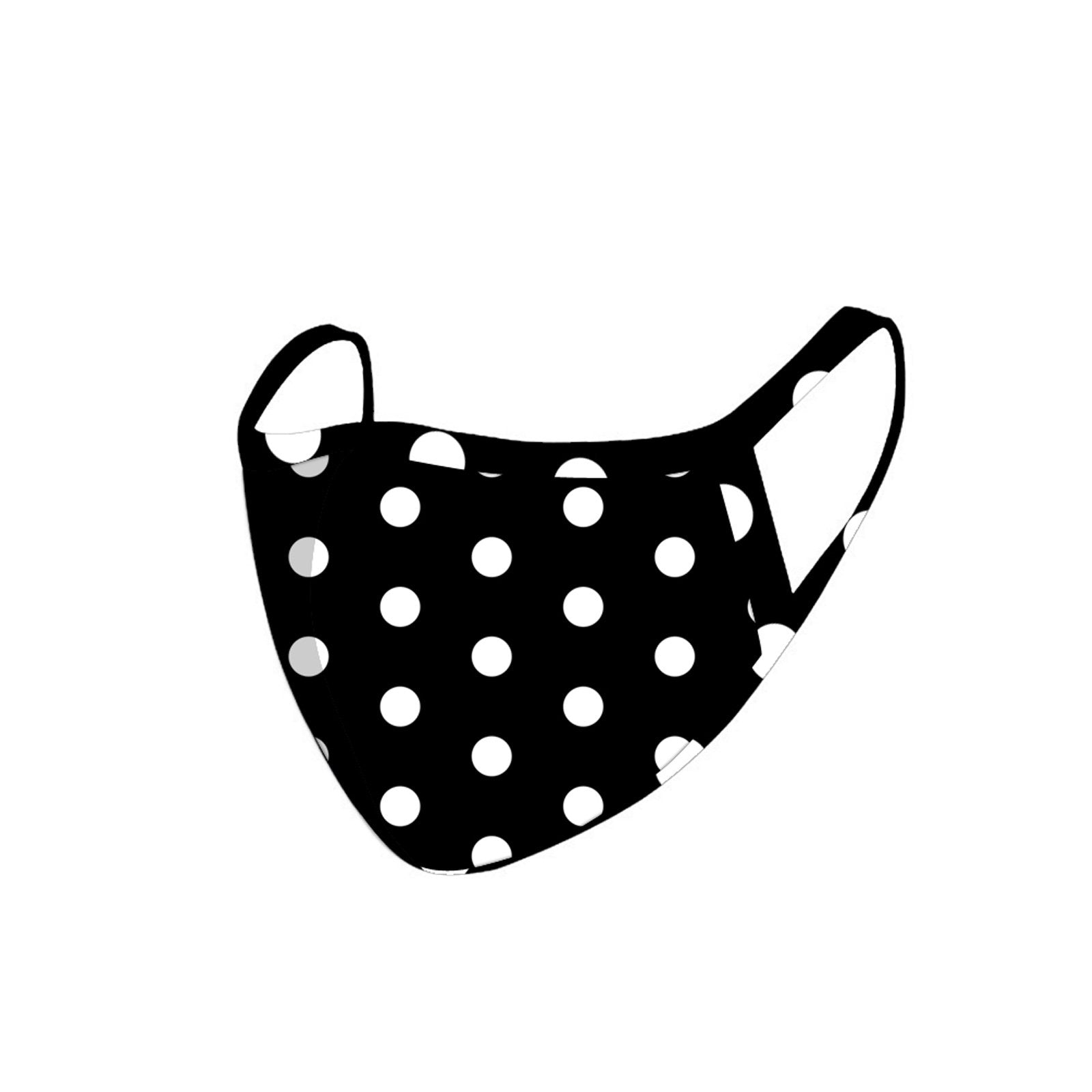 FCM-050 American Bling Black Polka Dot Face Mask 1Pcs