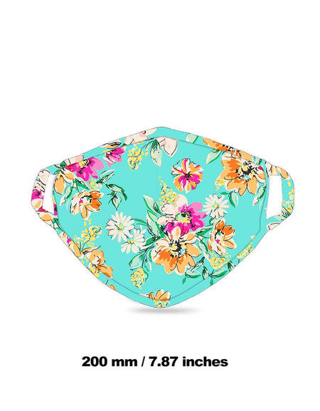 FCM-053  American Bling Floral Print Cloth Face Mask 1Pcs