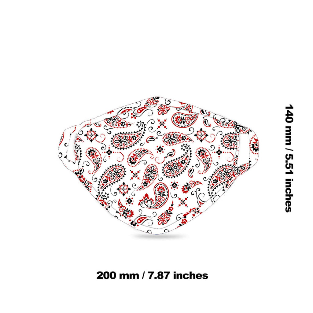 FCM-055 American Bling Paisley Collection Fabric Face Mask Double Layer -1Pcs