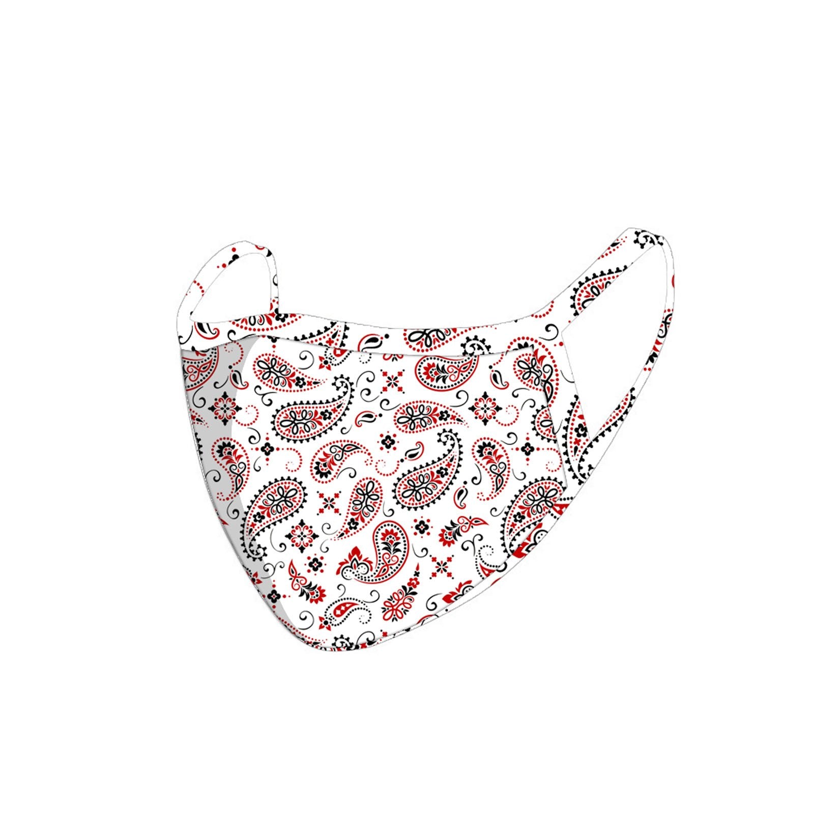 FCM-055 American Bling Paisley Collection Fabric Face Mask Double Layer -1Pcs