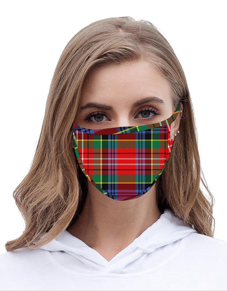FCM-058 American Bling Red Checkered Print Cloth face Mask 1Pcs Pack