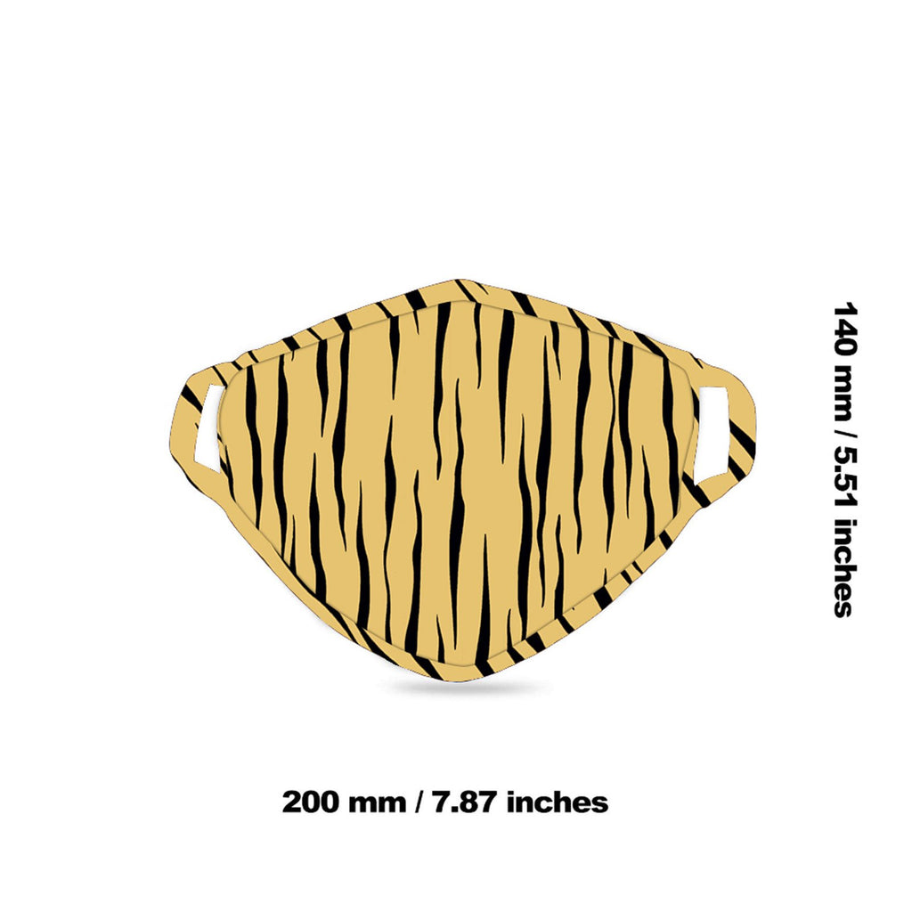 FCM-060 Americam Bling Tan Zebra  Print Cloth face Mask 1Pcs Pack