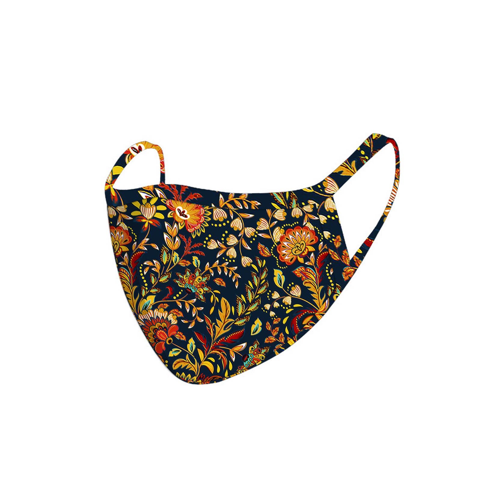 FCM-063  American Bling Multi Color Floral Print Cloth Face Mask 1Pcs