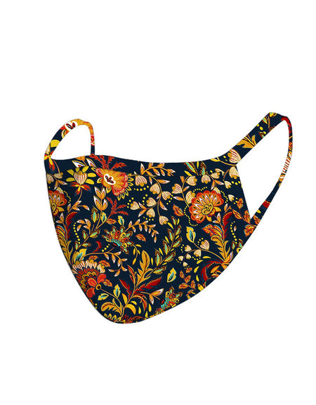 FCM-063  American Bling Multi Color Floral Print Cloth Face Mask 1Pcs